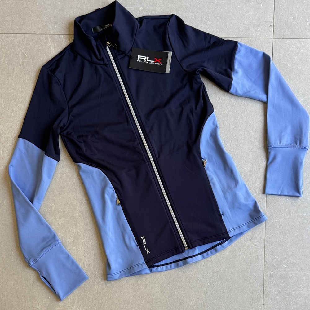 NWT RLX Ralph Lauren Women's Wicking Fullzip Dark Blue Periwinkle Jacket